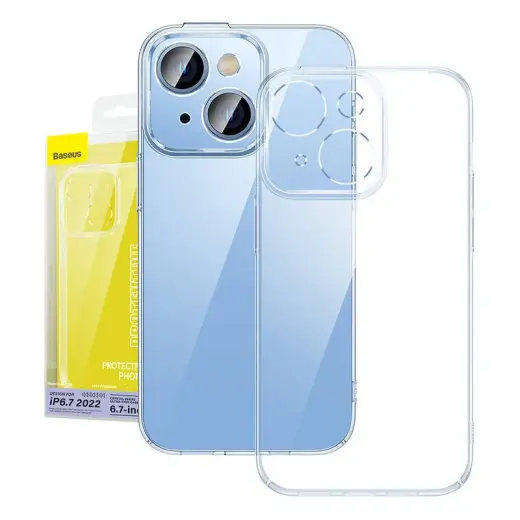 Baseus Crystal Transparent Case and Tempered Glass set for iPhone 14 Plus
