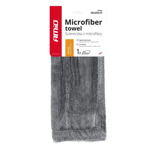 Microfiber drying towel 30x40cm 1200g AMIO-03759