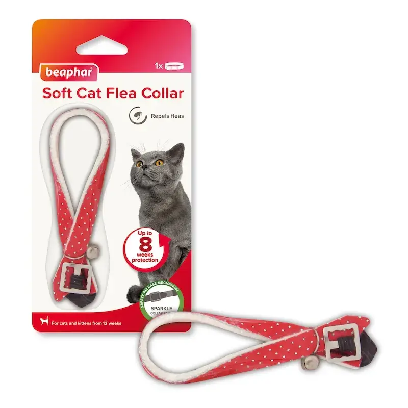 Pretblusu kaklasiksna kaķiem - Beaphar Soft Collars Cats Sparkle