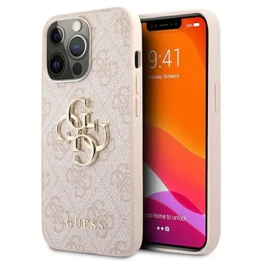 Guess GUHCP13X4GMGPI iPhone 13 Pro Max 6.7" pink|pink hardcase 4G Big Metal Logo