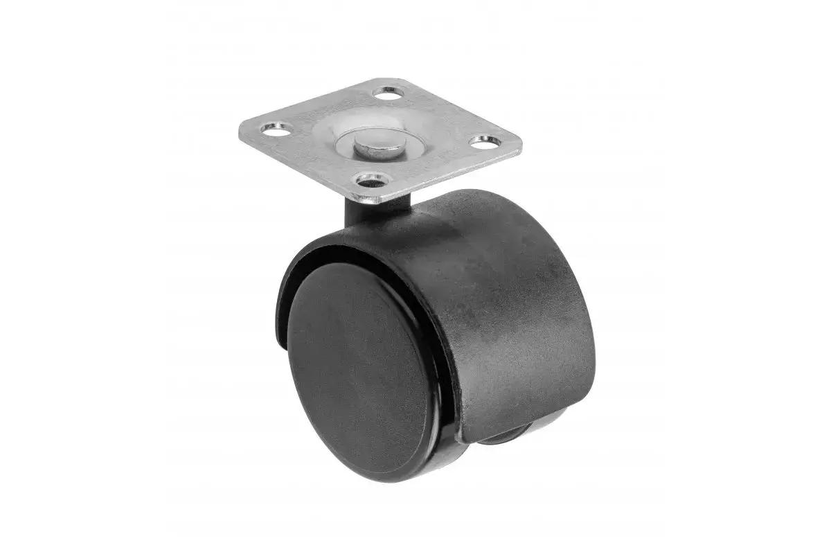 Mēbeļu ritenis 50mm melns