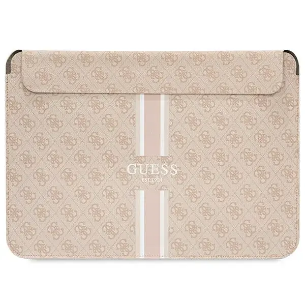 Guess PU 4G Printed Stripes Computer Sleeve 13|14" Pink