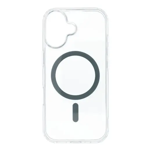 Drop Glue Colorful Ring phone case with stand and MagSafe support for iPhone 17 gray