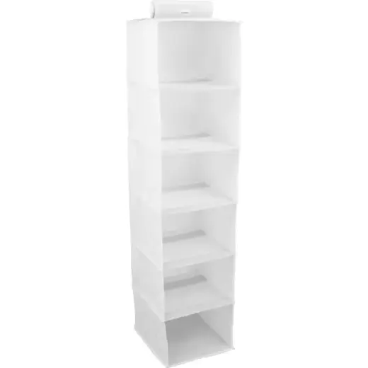   Hanging organizer with 6 shelves 30x30x120cm Cotton