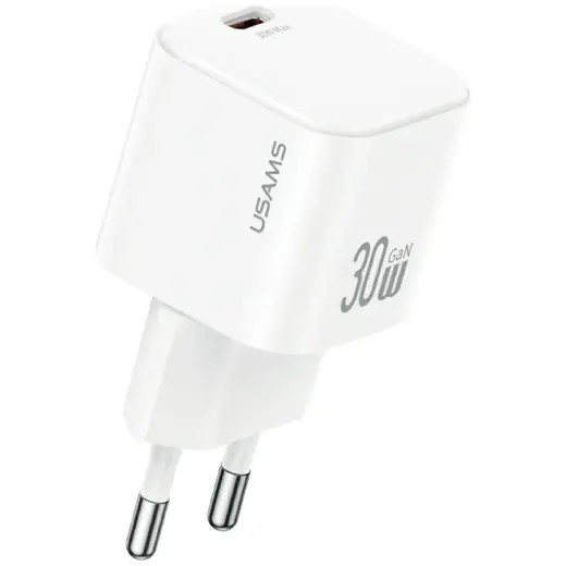 USAMS JO Series CC262 зарядное устройство | 30W | USB-C | белое с USB-C 1.0м провод в комплекте