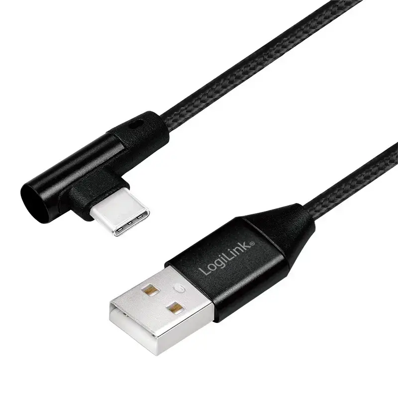USB2.0 cable USB-A male to USB-C 90 angled male