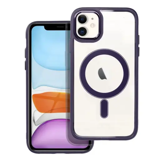 Case for iPhone 11 Color Edge Mag Cover compatible with MagSafe purple
