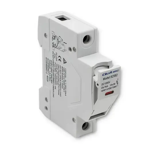 Qoltec Fuse base with diode + DC fuse| 1P|1000V |30A |10x38 |solar