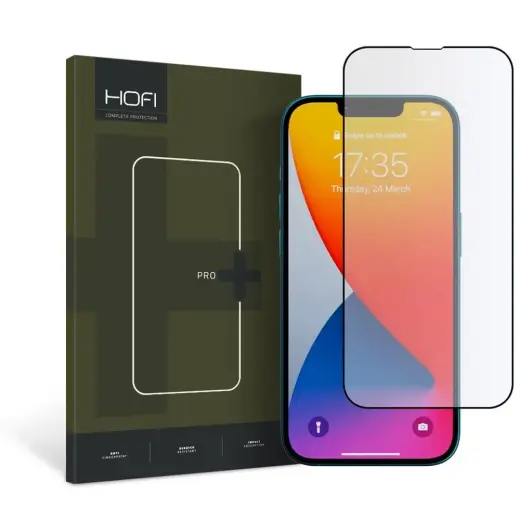 HOFI GLASS PRO+ aizsargstikls ekrānam iPhone 13 melns