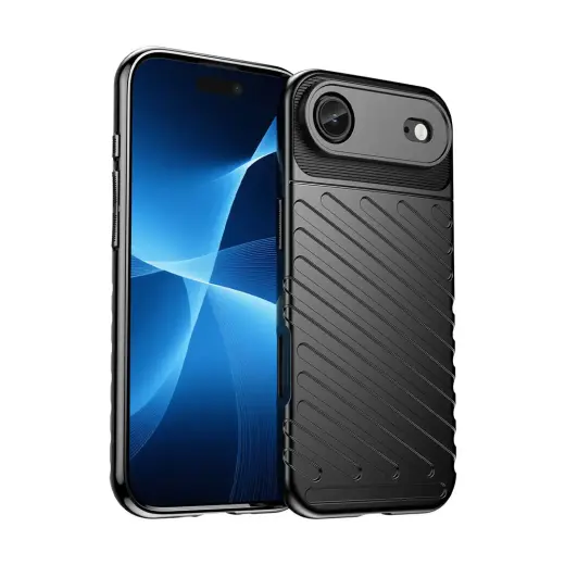 Thunder telefono dėklas iPhone 17 Air juodas