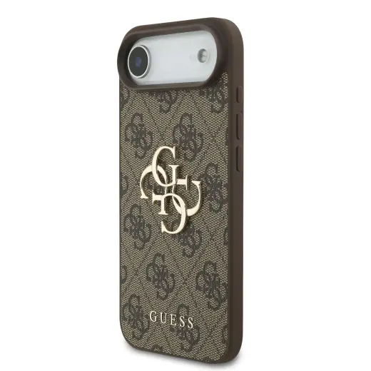 Guess PU 4G Metal Logo Strap Case for iPhone Air Brown