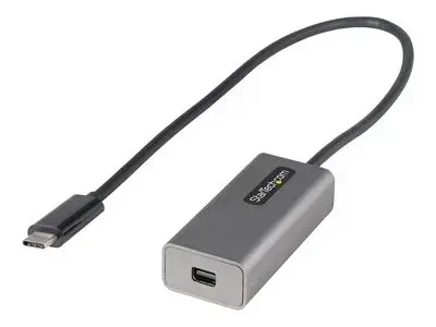 StarTech.com USB C to Mini DisplayPort Adapter, 4K 60Hz USB-C to mDP Adapter Dongle, USB Type-C to Mini DP Monitor|Display, Video Converter, Works w| Thunderbolt 3, 12" Long Attached Cable - DP Alt Mode, mDP 1.2 (CDP2MDPEC) - DisplayPort adapter - 24 pin