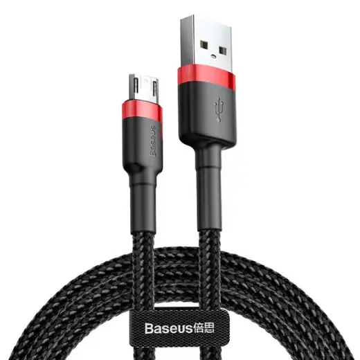 Baseus Cafule data transfer and charging cable | USB-A to Micro USB | 12W | 1m | red, black