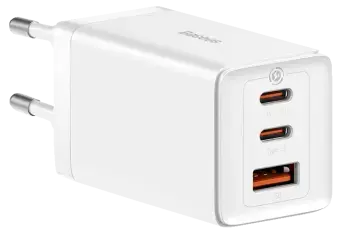 Baseus GaN5 Pro travel charger | 65W | GaN | USB-C, USB-A | white