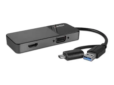 Lindy adapter - HDMI | VGA | USB - 10 cm