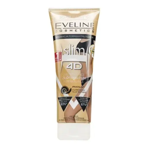 Eveline Slim Extreme 4D Sculpting Serum for Abdomen, Thighs and Buttocks Gold Serum Slimming And Shaping 250 ml