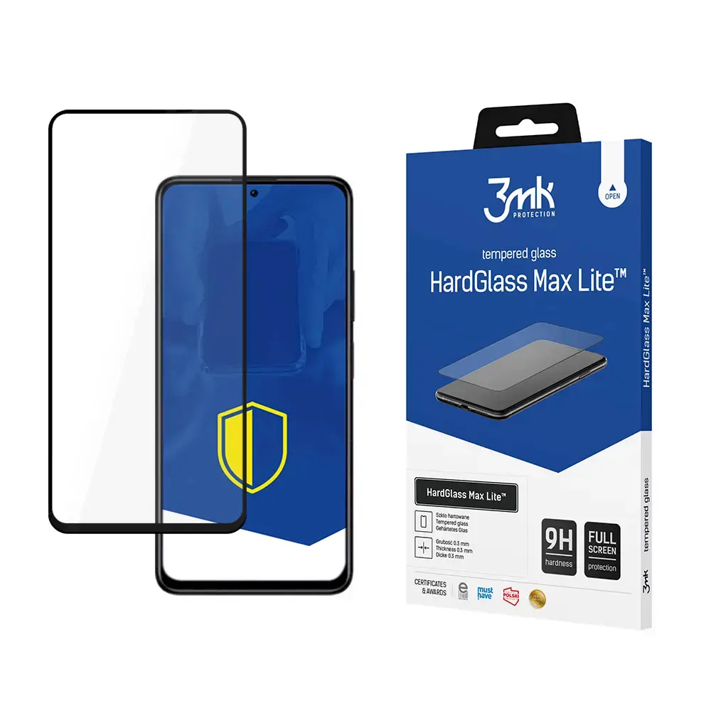 3mk HardGlass Max Lite™ karastatud klaas telefonile Xiaomi Redmi Note 11 5G must