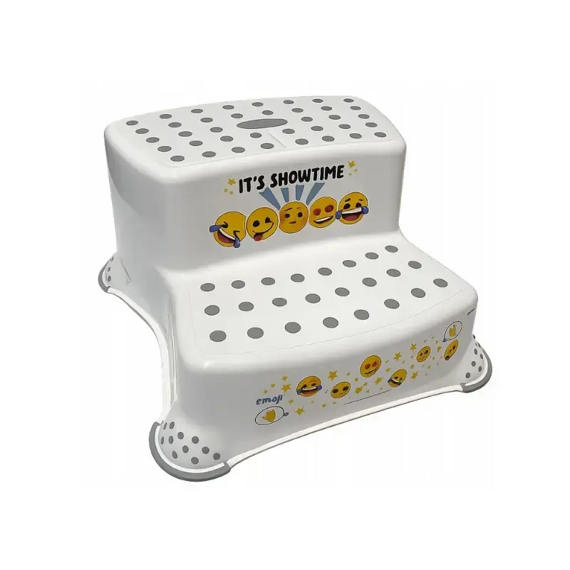 Divpakāpienu soliņš Igor "Emoji Showtime" 40x37x21cm balts