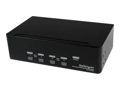 StarTech.com 4-Port Dual KVM Switch with Audio for DVI Computers - Built-in USB Hub (SV431DD2DUA) - KVM | audio | USB switch - 4 ports