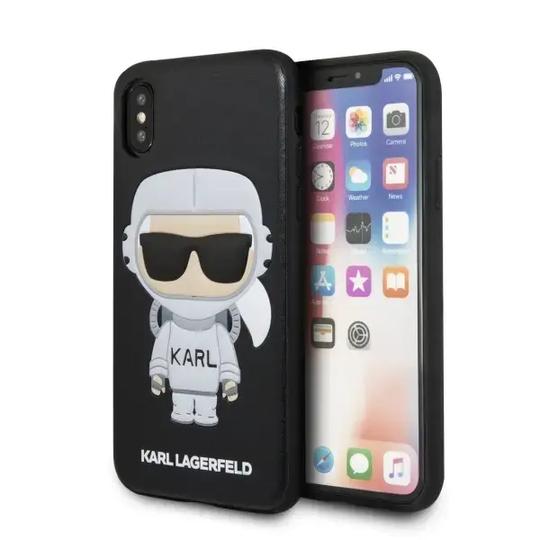 Karl Lagerfeld KLHCPXKSCO iPhone X hardcase czarny|black Karl Space Cosmonaut