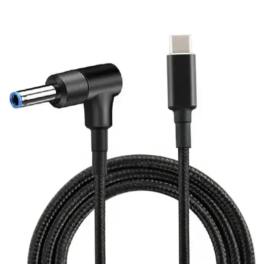 Зарядный кабель Fusion для ноутбука USB-C к HP 4,5x3,0|0,6 мм | 18,5–20 В | 100 Вт | 1,8 м