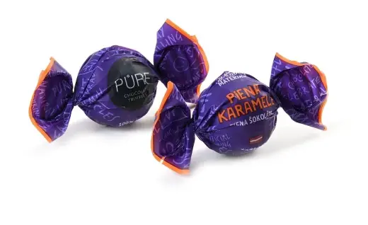 Piena šokolādes trifeles ar kraukšķīgo karameles krēma pildījumu 1kg