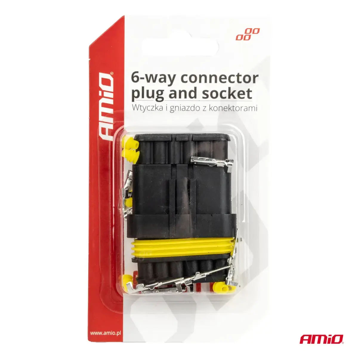 Connector plug and socket set AMIO-03522