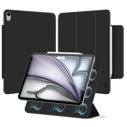 TECH-PROTECT SMARTCASE MAGNETIC IPAD AIR 13” 1 | 2 | 2024-2025 BLACK