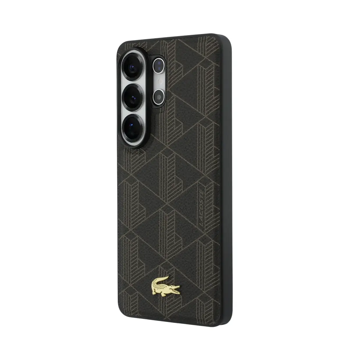 Lacoste PVC Blend Monogram Gold Logo telefoni ümbris MagSafe toega Samsung Galaxy S26 Ultra (S948) pruun