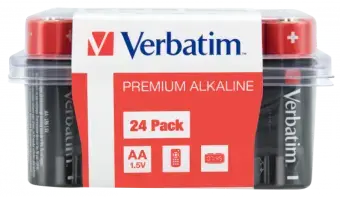 Baterijas Verbatim AA Premium Alkaline 24-Pack 1.5V