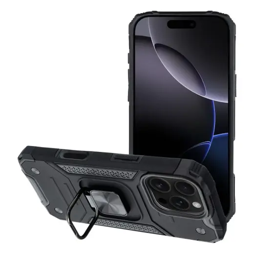 NITRO telefono dėklas iPhone 16 Pro Max juodas