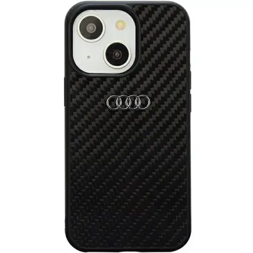 Audi Carbon Fiber iPhone 14 / 15 / 13 6.1" black hardcase AU-TPUPCIP14-R8/D2-BK