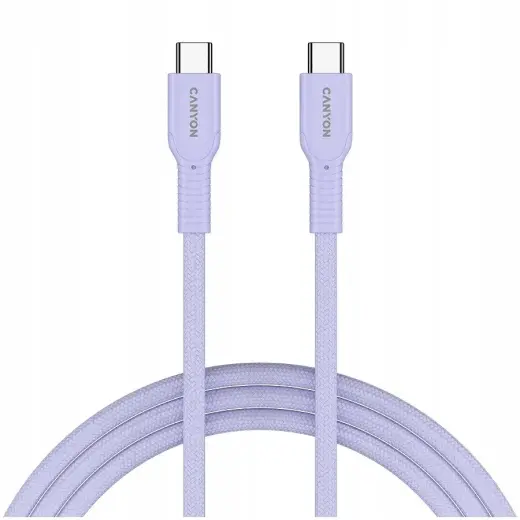 Canyon OnWire 60CL провод для передачи данных и зарядки | USB-C на USB-C | 60W | 1m | фиолетовый