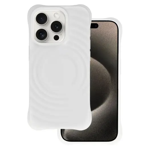 Tel Protect Wave maciņš ar MagSafe atbalstu telefonam iPhone 15 Pro Max balts