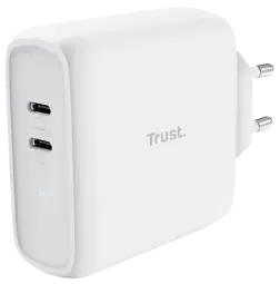 Trust Maxo 65W 2x USB-C Baltais lādētājs