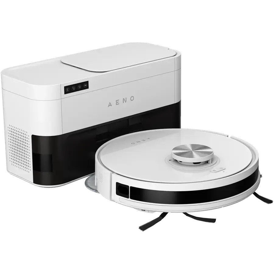Robot Cleaner w/Dust Collector, white, 2in1 and dust tank, 4000pa, 3200mAh battery