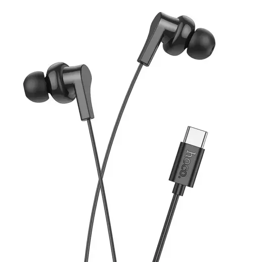 Wire earphones USB C Hoco M114 black
