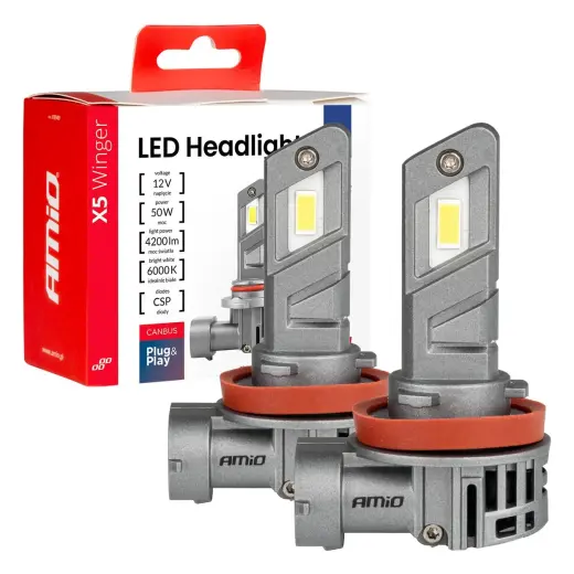 LED Headlights X5-series WINGER H8 H9 H11 6000K max 50W AMIO-03947