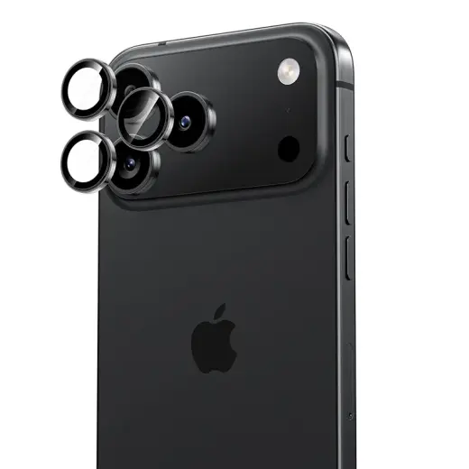Benks Tempered glass DR Sapphire Lens Protector on camera for Iphone 17 Pro|17 Pro Max (lens 3 pieces) black