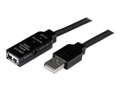 StarTech.com 10m USB 2.0 Active Extension Cable M|F - 10 meter USB 2.0 Repeater | Extender Cable USB A (M) to USB A (F) 10 m Black - 3 ft (USB2AAEXT10M) - USB extension cable - 10 m