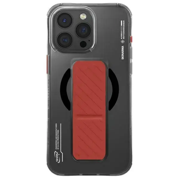 Skinarma case Axon iPhone 16 Pro 6.3" Magnetic Charging + Grip Stand black