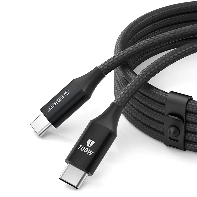 Orico CDX datu pārraides un uzlādes vads | USB-C uz USB-C | 100W | 1m | melns