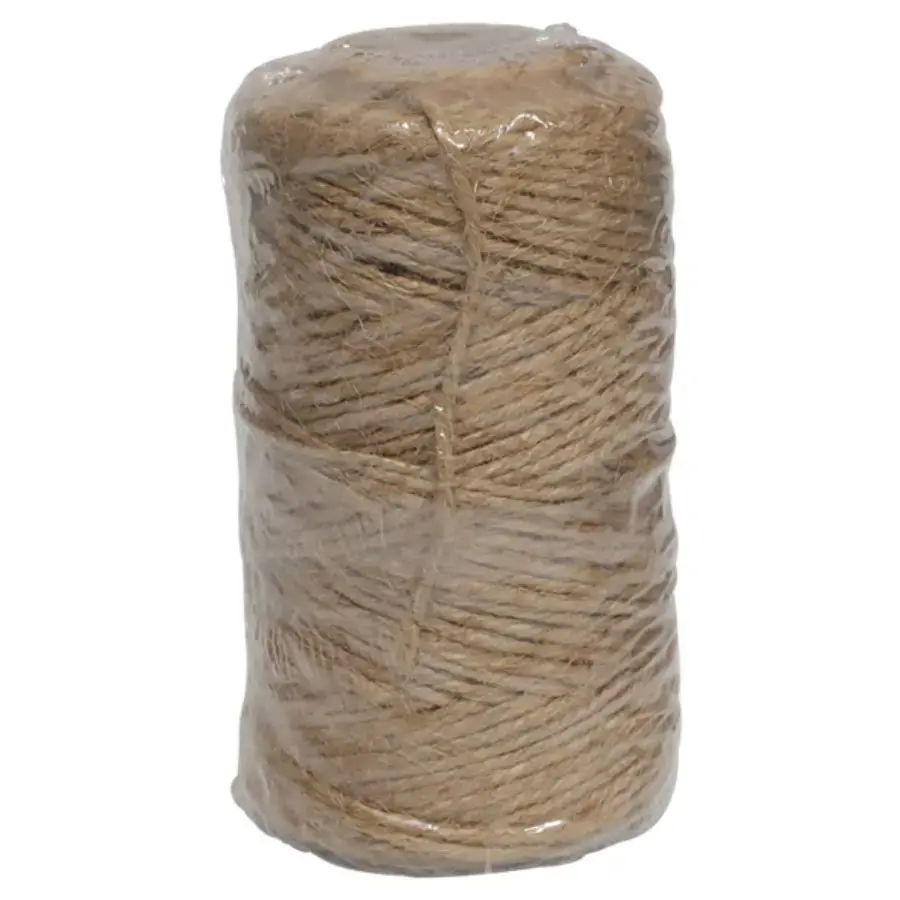 Jute cord, 3-strand twisted, brown, 100m