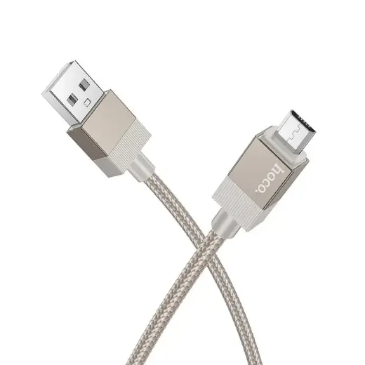 Hoco X110 datu pārraides un uzlādes vads | USB-A uz Micro USB | 12W | 1m | zelta krāsā