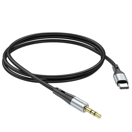 Cable AUX Jack 3,5 mm to USB C Hoco 1 m UPA22 black