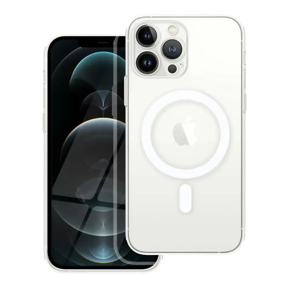 Case for iPhone 12 PRO MAX Clear Mag Cover compatible with MagSafe (camera protection) transparent