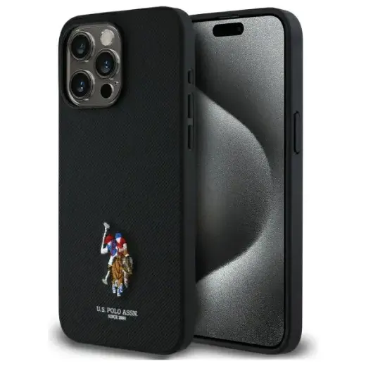 US Polo USHCP15XPEMK iPhone 15 Pro Max    6,7" czarny|black Embroidered DH Color