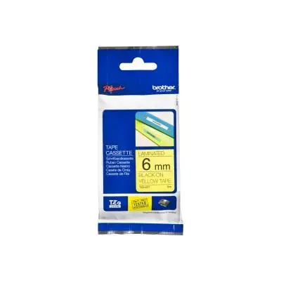 Brother TZE-Schriftbandkassette TZESchriftbandkassette TZe-611 TZe611 Yellow Black (TZE611)