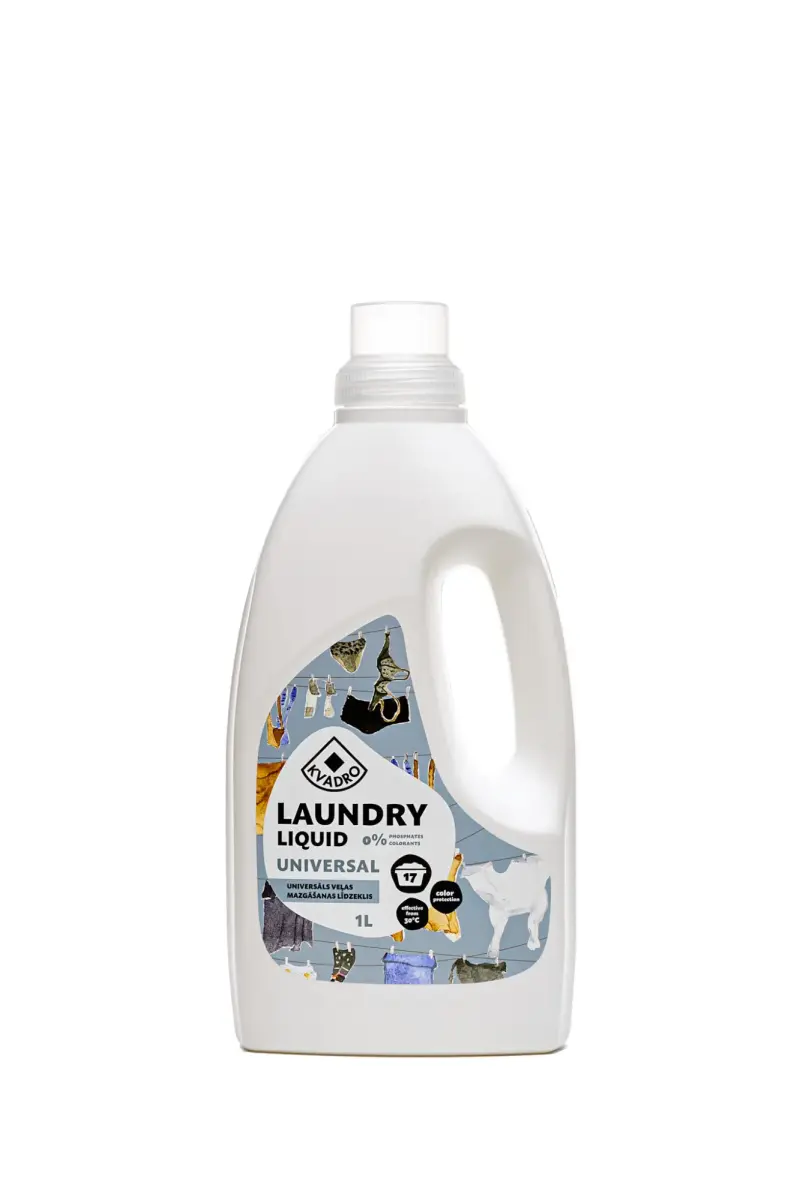 Veļas mazgāšanas līdzeklis KVADRO Universal, 1l