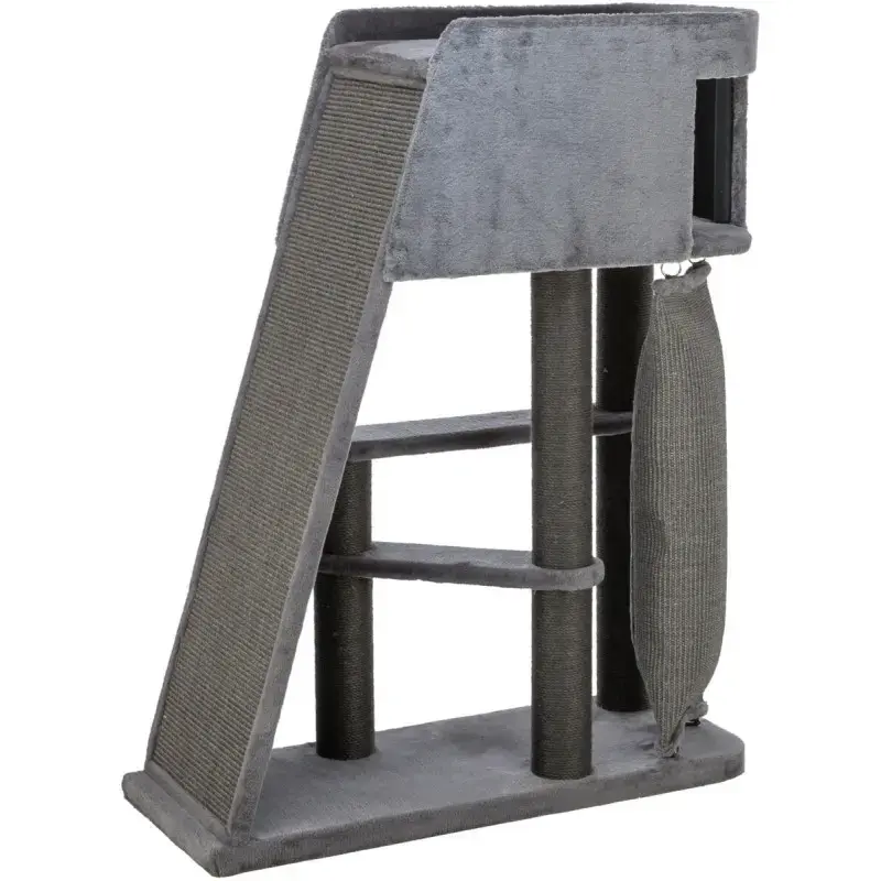 Mājiņa kaķiem – Trixie Cat Tree Active, grey with climbing ramp, 122 cm
